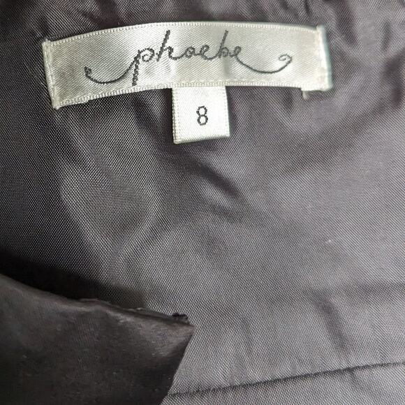 Phoebe By Kay Unger Black White Striped Mini Dress Sleeveless V-Neck Size 8 NWT - Picture 3 of 11